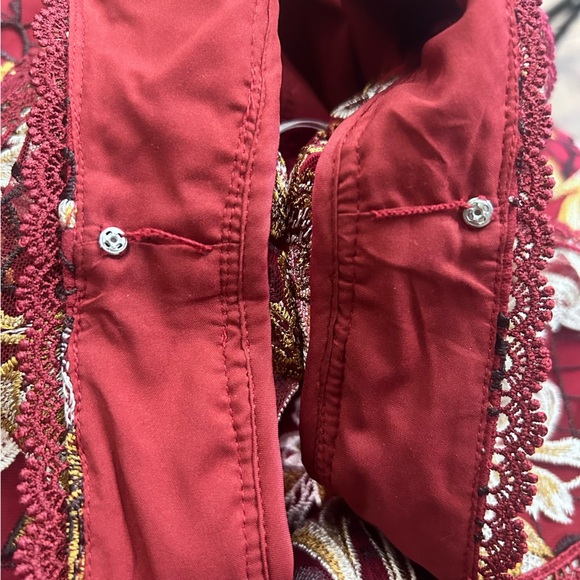 MARCHESA NOTTE Embroidered Guipure Tea Dress 4 Floral Metallic Holiday Party - Picture 13 of 16